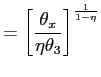 $\displaystyle =\left[ \frac{\theta_{x}}{\eta\theta_{3}}\right] ^{\frac{1}{1-\eta}}$