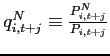 $q_{i,t+j}^{N}\equiv \frac{P_{i,t+j}^{N}}{P_{i,t+j}}$