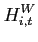 $\displaystyle H^{W}_{i,t}$