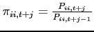 $\pi _{ii,t+j}=\frac{P_{ii,t+j}}{P_{ii,t+j-1}}$
