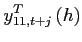 $\displaystyle y_{11,t+j}^T\left( h\right)$