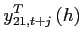 $\displaystyle y^T_{21,t+j}\left( h\right)$