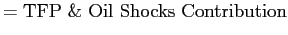 $\displaystyle =\mathrm{TFP} \ \& \ \mathrm{Oil} \ \mathrm{Shocks} \ \mathrm{Contribution}$