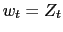 $ w_{t} = Z_{t}$
