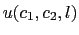 $ u(c_{1}, c_{2}, l)$