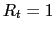 $ R_{t} = 1$