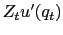 $ Z_t u'(q_t)$