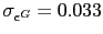 $ \sigma _{\epsilon^{G}} = 0.033$