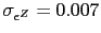 $ \sigma_{\epsilon^{Z}} = 0.007$