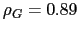 $ \rho_{G}=0.89$