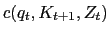 $ c(q_{t}, K_{t+1},Z_{t})$