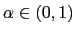 $ \alpha\in(0,1)$