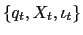 $ \{q_{t},X_{t},\iota_{t}\}$