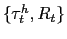 $ \{\tau_{t}^{h},R_{t}\}$