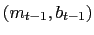 $ (m_{t-1},b_{t-1})$