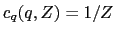 $ c_{q}(q,Z) = 1/Z$