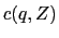 $ c(q,Z)$