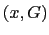 $ (x,G)$