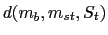 $ d(m_{b},m_{st},S_{t})$