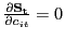 $ \frac{\partial\mathbf{S_{t}}}{\partial c_{it}} = 0$
