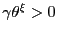 $ \gamma\theta^{\xi} > 0$