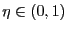 $ \eta\in(0,1)$