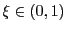 $ \xi\in(0,1)$