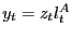 $ y_{t} = z_{t} l^{A}_{t}$