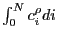 $ \int_{0}^{N} c_{i}^{\rho} di$