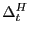 $ \Delta^{H}_{t}$