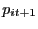 $ p_{it+1}$