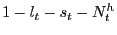 $ 1 - l_{t} - s_{t} - N^{h}_{t}$