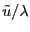 $ \tilde{u} / \lambda$