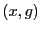 $ (x,g)$