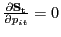 $ \frac{\partial\mathbf{S_{t}}}{\partial p_{it}} = 0$