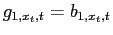 $ g_{1,x_{t},t}=b_{1,x_{t},t}$