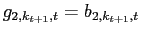 $ g_{2,k_{t+1},t}=b_{2,k_{t+1},t}$