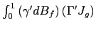 $ \int_{0}^{1}\left( \gamma^{\prime}dB_{f}\right) \left( \Gamma^{\prime}J_{g}\right) $