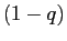 $ (1-q)$