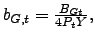 $ b_{G,t}=\frac{B_{Gt}}{4P_{t}Y},$