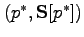 $ (p^{\ast},\mathbf{S}[p^{\ast}])$