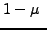 $ 1-\mu\ $
