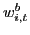 $ w^{b}_{i,t}$
