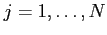 $ j=1,\ldots,N$