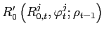 $R_{0}'\left(R_{0,t}^{j},\varphi_{t}^{j};\rho_{t-1}\right)$