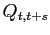 $ Q_{t,t+s}$