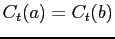 $ C_{t}(a)=C_{t}(b)$