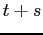 $ t+s$