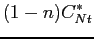 $\displaystyle (1-n)C_{Nt}^{\ast }$
