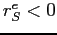 $ r_{S}^{e}<0$